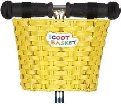 Imagen del producto de Micro Korb Roller, color amarillo: cesta de manillar robusta, trenzada a mano e impermeable