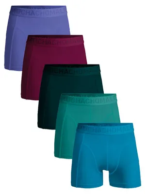 Produktbild von Muchachomalo Herren Boxershorts – 5er Pack – Baumwolle Stretch – Bequeme Unterwäsche – Größe S - LCSOLID1010-145