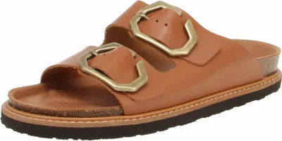 Produktbild von Genuins G104864 Galia Leather - Damen Schuhe Pantoletten - Camel, Größe:40 EU