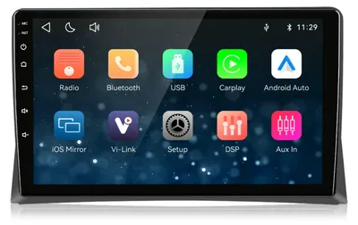Produktbild von 9 Zoll Autoradio für VW T5 Multivan Transporter 2008-2015 Linux CarPlay Android Auto Radio mit Bluetooth WiFi RDS Kamera optional Vi Link