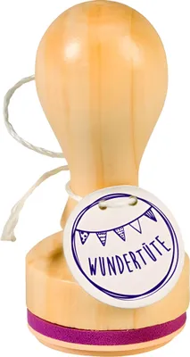 Produktbild von HEYDA 211803037 Stempel Wundertüte Holz matt lackiert