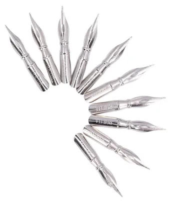 Produktbild von Kalligraphie Feder Edelstahl 10 Stück Ersatzspitzen für Dip Pen Anfänger