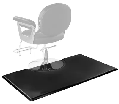 Image de VEVOR Tapis de salon pour coiffeurs, 1525x915 mm, tapis de sol anti-fatigue, tapis de coiffure Tapis de sol épais de 23 mm en PVC &Polyuréthaneavec découpe ronde, bords biseautés pour éviter de trébucher