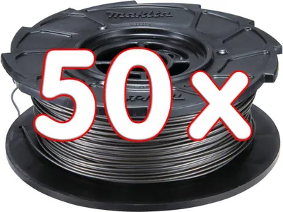 Produktbild von Makita Bindedraht 0,8 mm x 100 m, 50 Stück, blank, für Bewehrungsverbinder, kompatibel DTR180 DTR181, bis zu 120 Verbindungen pro Trommel, Art.-Nr. 199137-9