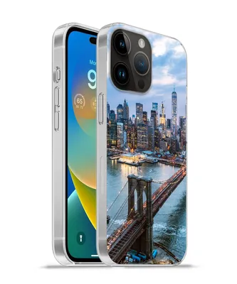 Produktbild von MuchoWow® Handyhülle Schutzhülle Hülle für Apple iPhone 14 Pro - Softcase New York - Skyline - Brücke Silikon Softcase Handy Hülle - Umschlag