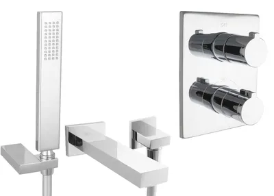 Produktbild von PaulGurkes Set für Badewannen mit Thermostat Wanneneinlauf