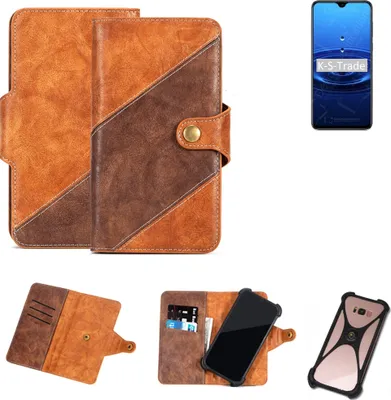 Produktbild von K-S-Trade Handyhülle Schutzhülle Bookstyle Case Wallet-Case kompatibel mit Cubot R15 Cover Klapphülle Kantenschutz Smartphone dunkelbraun braun 1x