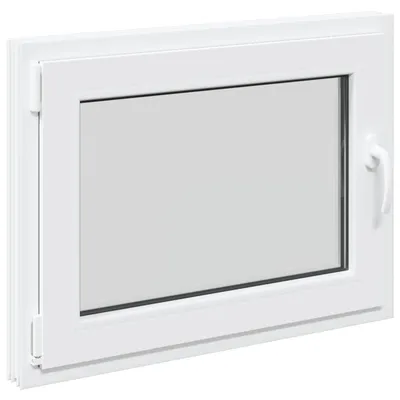 Produktbild von vidaXL Kellerfenster RISOR 80 x 70 cm PVC und Glas Weiß
