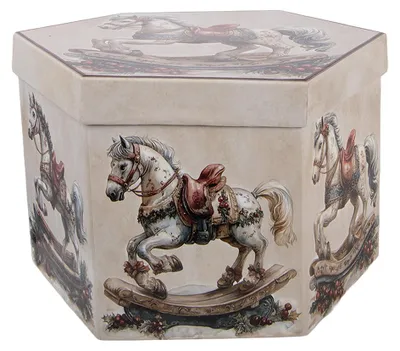 Immagine prodotto di Clayre & Eef Set di 14 palline natalizie 8x8x8 cm in plastica bianca