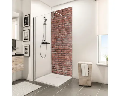 Produktbild von Duschrückwand SCHULTE DecoDesign Mauerstein rot 210 x 100 cm D1901021 624 210