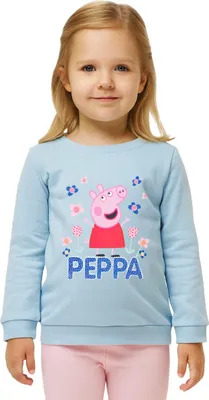 Produktbild von Peppa Wutz Pullover für Mädchen - Kinder Sweatshirt Oberteil Blau 98-104