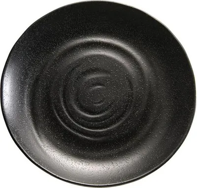 Produktbild von APS 83941 Tablett / Teller ZEN, Ø 28 cm, Höhe 3 cm, Melamin, schwarz