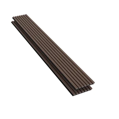 Produktbild von AICA Akustikpaneele Wandverkleidungen 3D-Wandpaneele aus MDF 2er-Set Maße: 260 × 30 cm Farben:Walnuss-Eiche