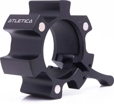 Produktbild von ATLETICA Aluminium | Hantelverschlüsse| Schwarz | Paarweise | 50 mm | Magnetisch | Gummischutz auf der Innenseite | Hervorragender Halt