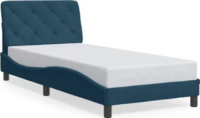 Image de vidaXL Cadre de lit sans matelas bleu 80x200 cm velours