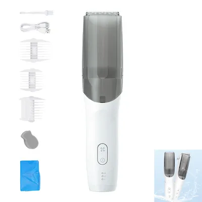 Produktbild von Baby Haarschneider kabellos mit Absaugfunktion – leiser Kinder Haarschneider mit Keramikklinge, wasserdicht & wiederaufladbar