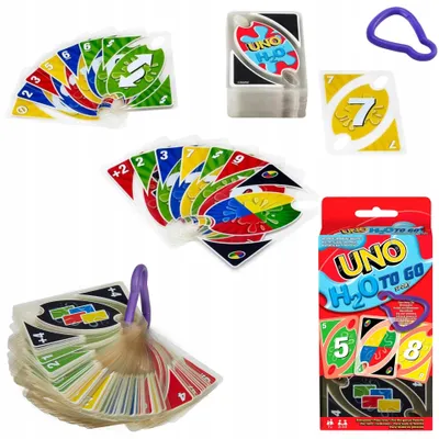 Produktbild von MATTEL UNO H2O To Go Wasserfestes Kartenspiel für unterwegs