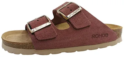 Produktbild von Rohde Damen Pantolette aus Veloursleder mit verstellbaren Schnallen Alba 5590, Größe:38 EU, Farbe:Violett