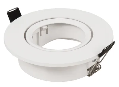 Produktbild von Einbaurahmen McShine "DL-475", rund, Ø90mm, schwenkbar, weiß