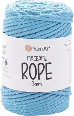 Produktbild von Yarn Art Macrame Rope 3 mm 3 mm 63 m 763 Blue Schnur