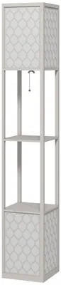 Immagine prodotto di Lampada da terra con 2 ripiani - Bianco | Colore: Bianco | Dimensioni: 26x26x156 cm