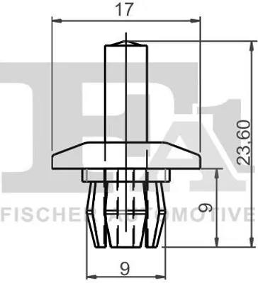 Produktbild von 5x FA1 Clip Zier- / Schutzleiste 11-20013.5 für VW GOLF I (17) 9mm