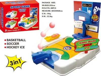 Produktbild von Buzz - Minispiel - Mini-Desktop-Spiel - Sportspiel - 3-in-1-Spiel - Kneipenspiel - Basketball - Fußball - Eishockey - Spielzeug - Anzeigetafel - Sport