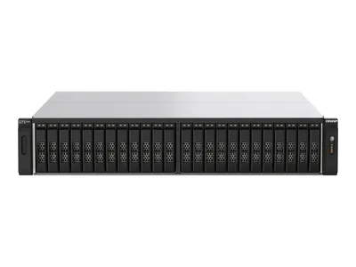 Produktbild von QNAP TS-h2490FU - NAS - Rack (2U) - EPYC - 7302P - Schwarz - Grau