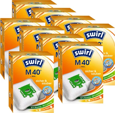 Produktbild von 9 x Swirl M 40 MP Plus AirSpace Staubsaugerbeutel Staubbeutel Microvlies