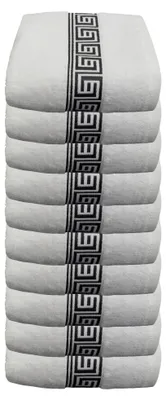 Produktbild von Julie Julsen 10er Pack Gästetuch 600g/m² 30 x 50 cm,WEIß-SCHWARZ