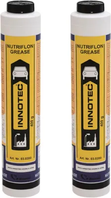 Produktbild von 2 Stück INNOTEC Nutriflon Grease Fettkartusche 400 g – lebensmitteltaugliches Schmierfett, NSF-H1 registriert, nicht toxisch, wasserbeständig