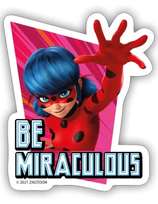 Produktbild von Spreadshirt Miraculous Ladybug Be Miraculous Sticker Aufkleber, 10 x 10 cm, Mattweiß