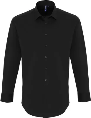 Produktbild von Premier - Hemd für Herren/Damen Uni Langärmlig PC6052 (4XL) (Schwarz)