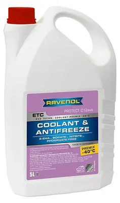 Produktbild von RAVENOL ETC C12evo Premix Protect Kühlmittel Kühlerfrostschutz 5L Violett Antifreeze Fertigmischung G12evo