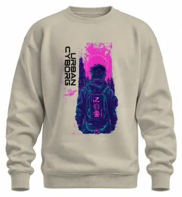 Obrázok produktu pre Mestský kyborg, futuristický cyberpunk, mikina s kapucňou, štýl "techwear", farba: prírodná, veľkosť: 3XL