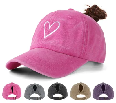 Imagen del producto de Gorra de béisbol con abertura para la coleta, ajustable, talla única, ideal para el verano