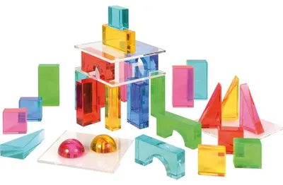 Produktbild von Eduplay Bausteine Acryl 32 Stück - bunte Spielzeugblöcke