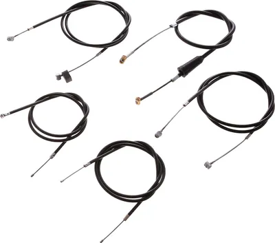 Produktbild von Bowdenzugsatz TS125, TS150 schwarz (Flachlenker) komplett (5-teilig)