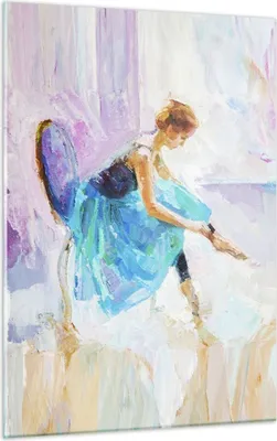 Produktbild von Bilder auf glas - Einteilig - Balletttänzer tanzen - 50x70cm - Glasbilder - Wandbilder - Bilder - zum Aufhängen bereit - Wanddekoration aus Glas - Glas Bilder - Wandbild auf Glas - GPA50x70-3766