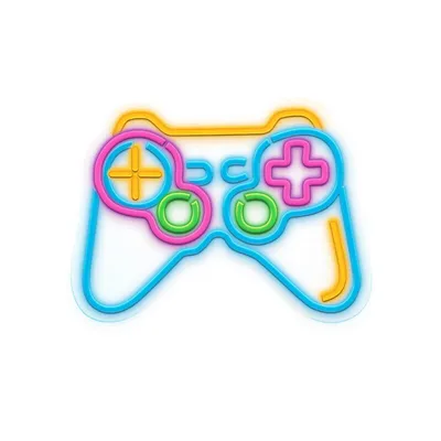 Produktbild von Forever Light NNE19 Nachtlicht Neon PLEXI LED GAMEPAD Leuchtschild LED Zeichen Mehrfarbig Für den Gamer - Ein Zimmerdekor für die Wand.