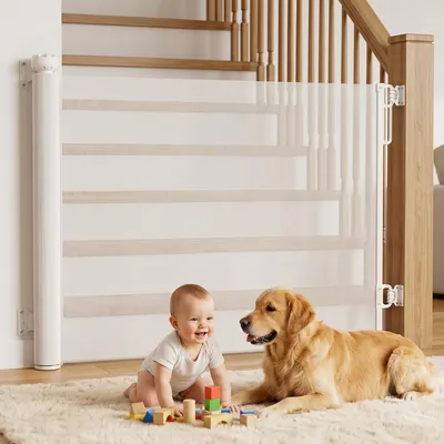 Produktbild von Türschutzgitter Treppenschutzgitter ausziehbar bis 140cm180cm für Kinder, Haustiere, Raumtrennung Absperrgitter kindersicheres Treppengitter