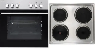 Produktbild von Backofen Herdset Einbau Set Kochfeld Edelstahl 3 Stufen 55 L Respekta EB6000IXN