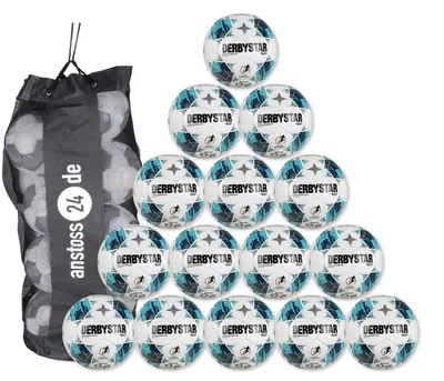Produktbild von Ballset DERBYSTAR Trainingsball - Futsal-Bundesliga BRILLANT TT v26 inkl. Ballsack 15 Bälle