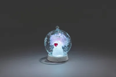 Produktbild von Konstsmide - Glaskugel, "Engel", mit 3 Funktionen, 6h Timer, RGB-Farbwechsel , 1 RGB Diode, batteriebetrieben, Innen, exkl., ; 3406-000