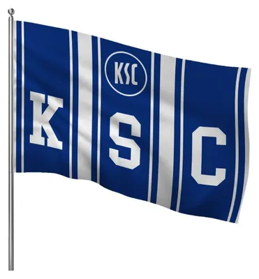 Produktbild von KSC Fahne Blockstreifen mit Schlaufe