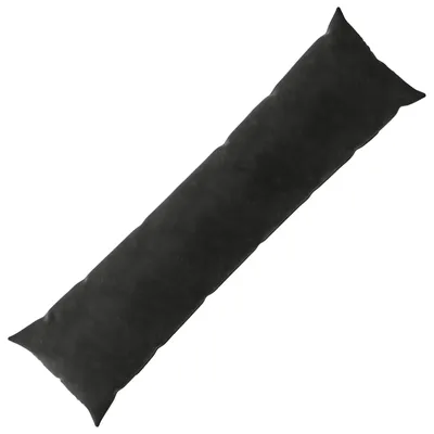 Obrázok produktu pre vidaXL Vankúš s vankúšikom HEERLEN, čierna, 40 x 145 cm, zamat