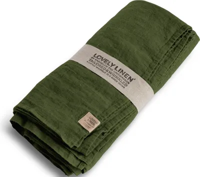Produktbild von Lovely Linen Lovely Tischdecke Leinen jeep green 100 x 100 cm