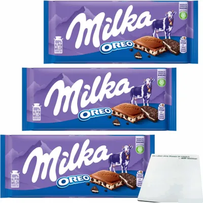Produktbild von Milka Oreo 3er Pack (3x100g Tafel) + usy Block