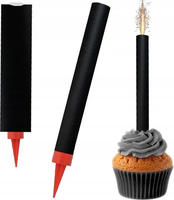 Produktbild von Tortenbrunnen Monocolor Bunte Torte Flare SCHWARZ Geburtstagsparty 18cm