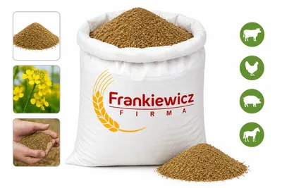 Zdjęcie produktu dla Mączka rzepakowa 25 kg NON GMO – 34–38% białka surowego, pasza białkowa dla bydła, świń i drobiu